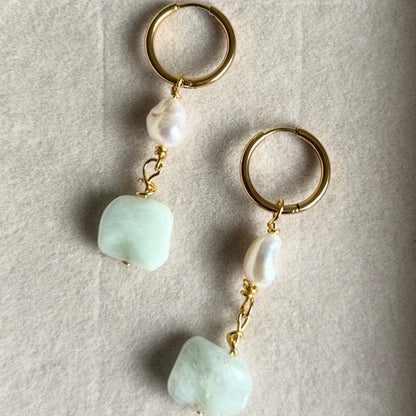 Turquoise Bead & Pearl Drops