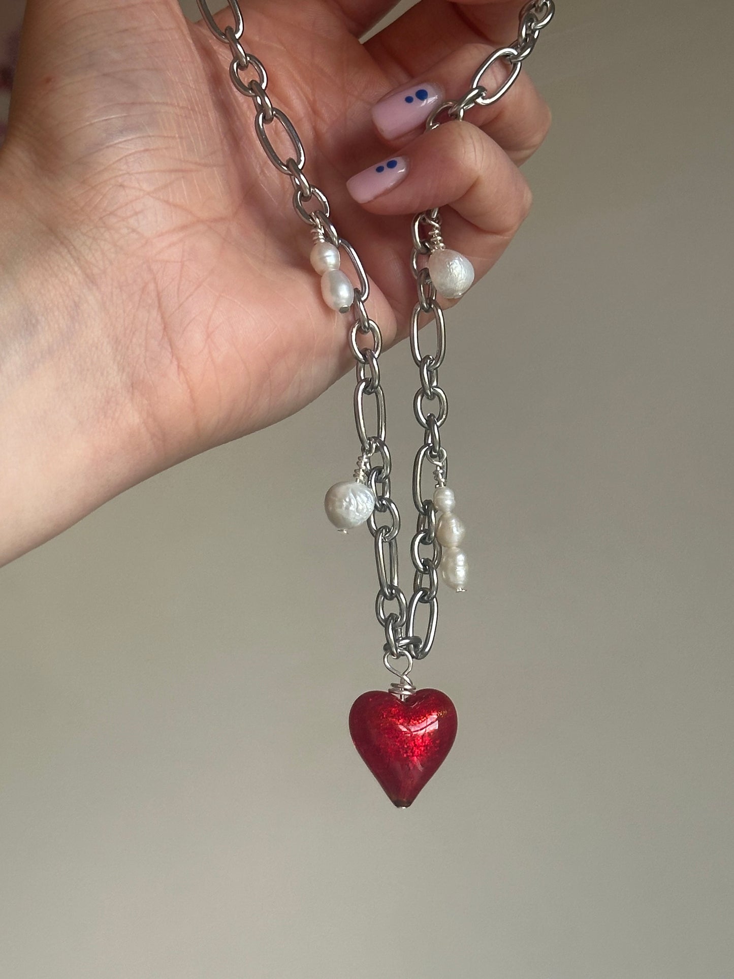 Silver Chunky Charm Necklace