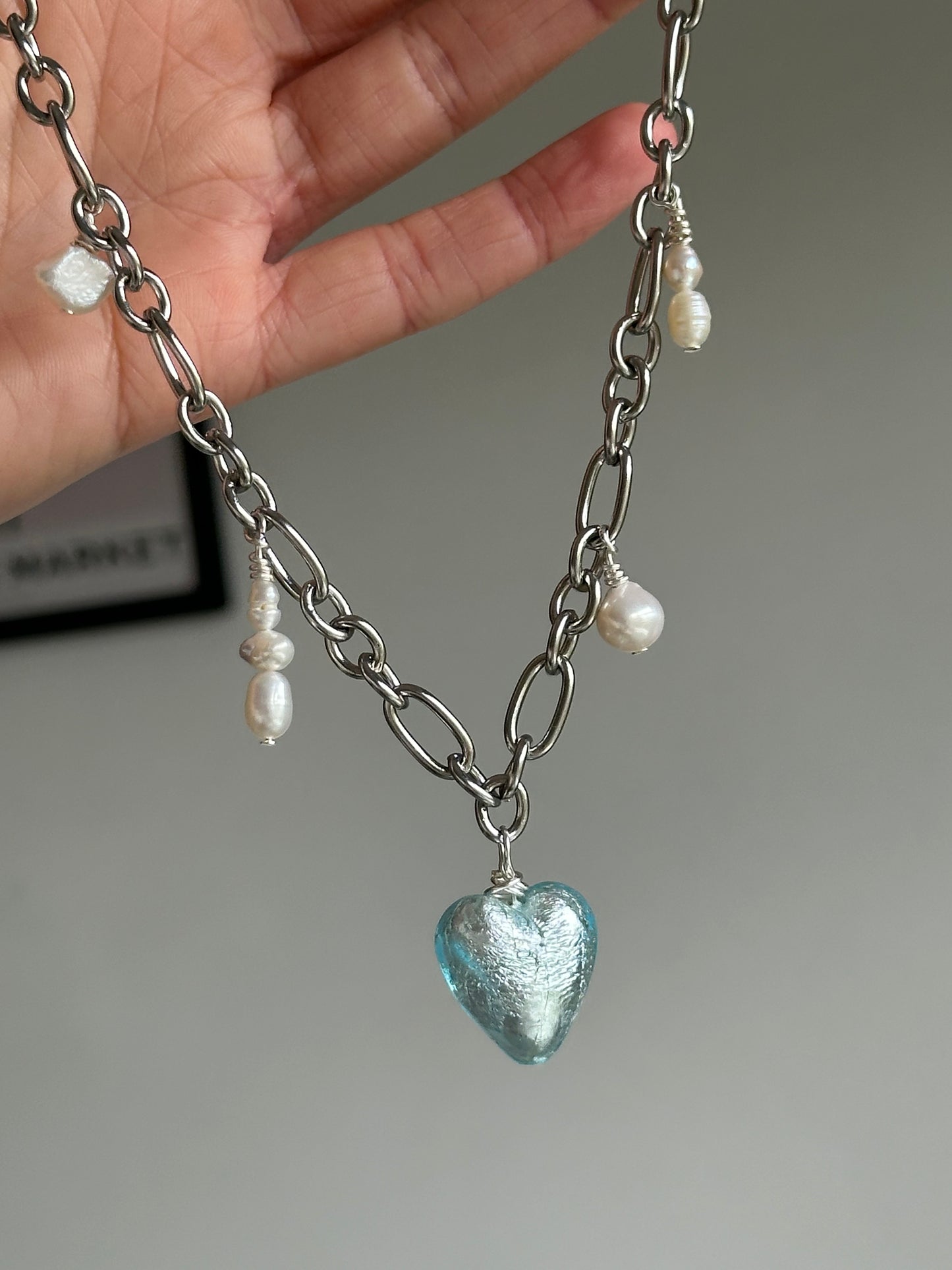 Silver Chunky Charm Necklace